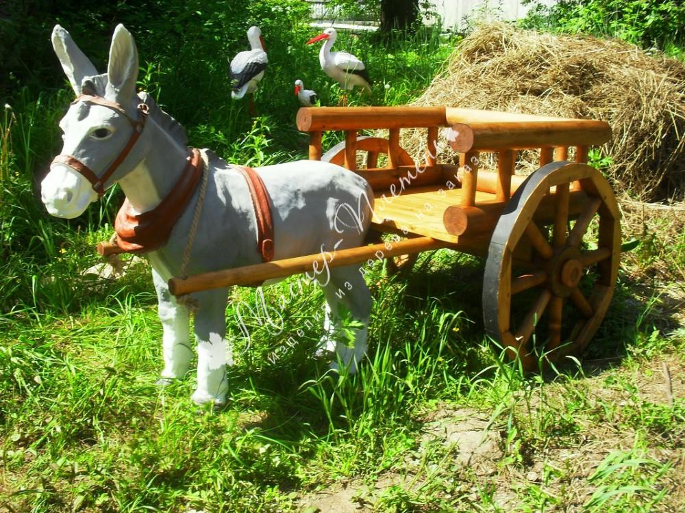 Ослик из дерева своими руками для сада фото